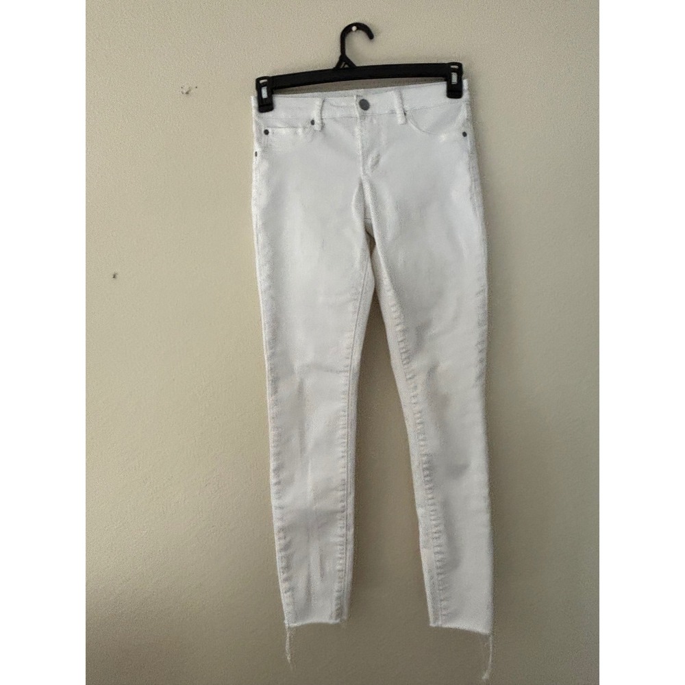 Articles of Society White Skinny Jeans Raw Hem Stretch Denim Size 26
A1097